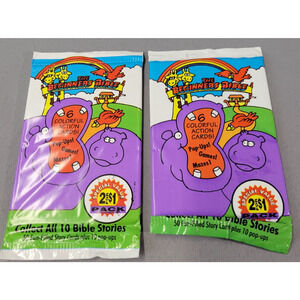 Vintage The Beginners Bible Trading Cards 2-Pack 1995 Don Wise 6 Colorful Set